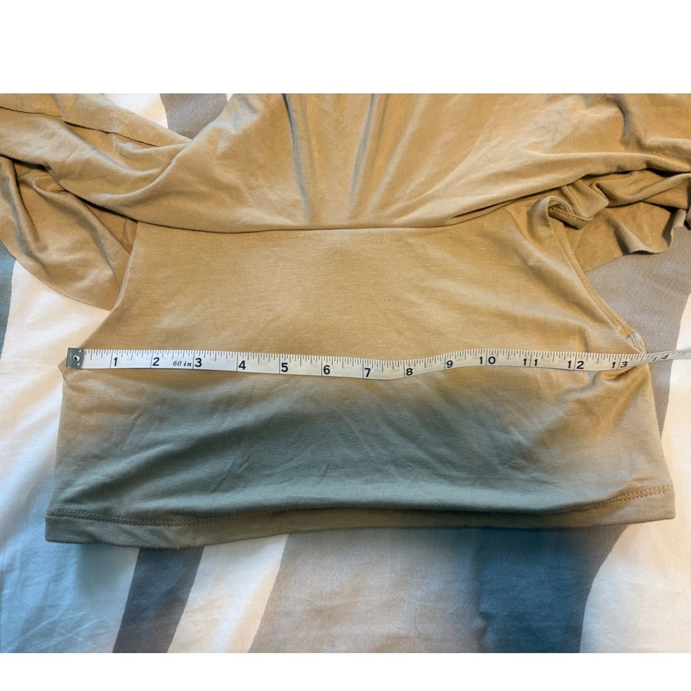 NWT JLUXLABEL Tan Rufflle Crop Top Women's Size XL Beach Festival Vacation - Picture 8 of 8